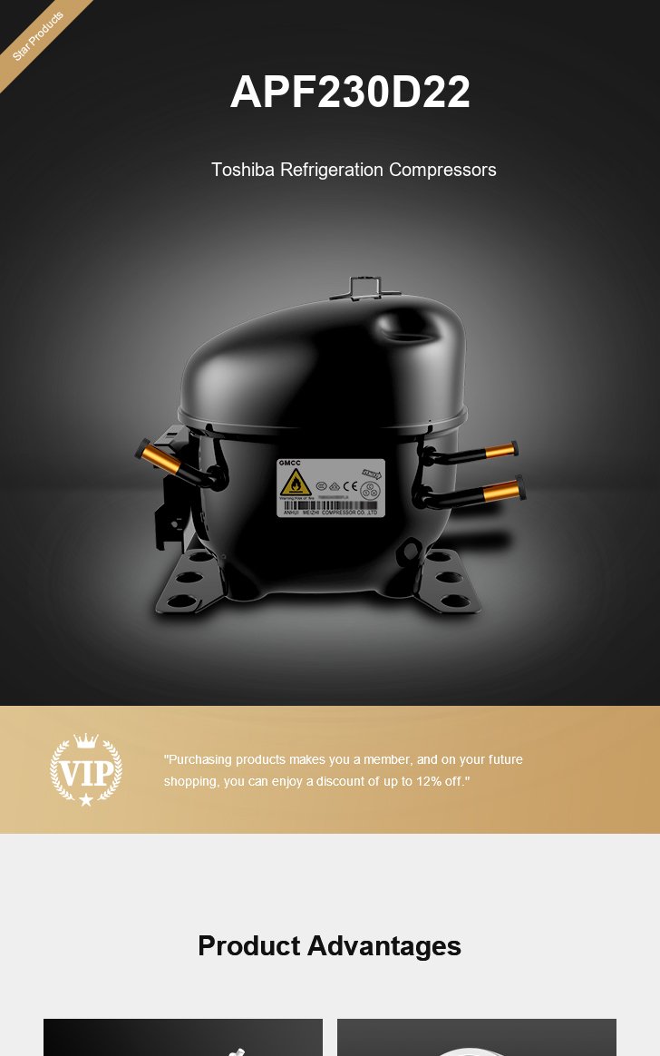 Toshiba Compressor APF230D22, technical parameters pdf, structure diagram